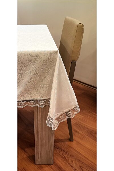 Evanka Tekstil Fransız Dantelli Dertsiz Masa Örtüsü