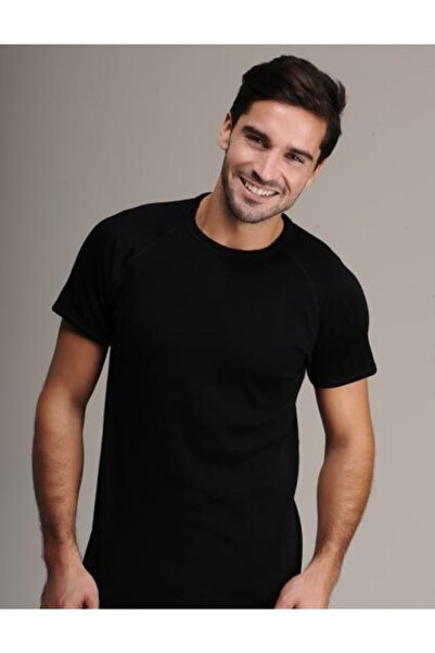 Hasyün Termică cu jumătate de mânecă neagră pentru bărbați