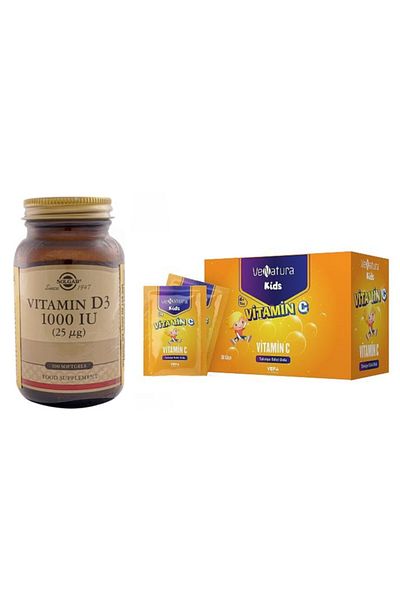 VeNatura Children's Vitamin C 30 Sachet-c - Vitamin Support+d3 1000 Iu 100 Capsules