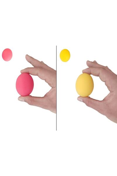 RAJ 2li Set 2 Renk Silikon Stres Topu El Egzersiz Topu Fizik Tedavi Topu El B...