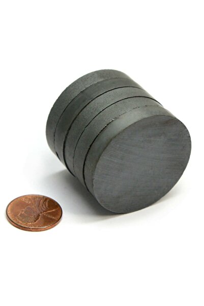 Dünya Magnet 100 Adet 30x3 Büyük Yuvarlak Ferrit Mıknatıs -kokulu Taş-nişan S...