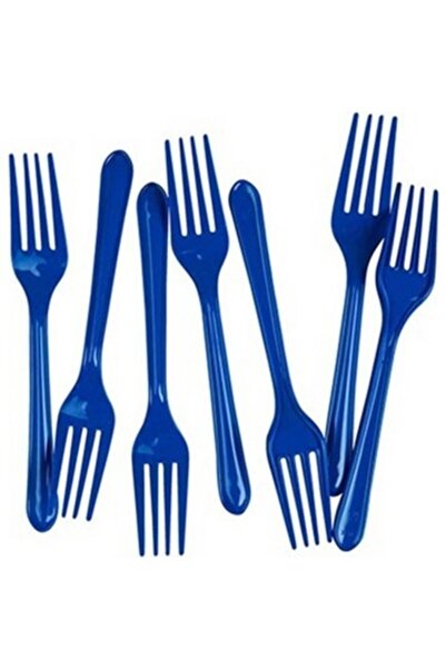 Roll-Up شوكة بلاستيكية زرقاء 25 قطعة