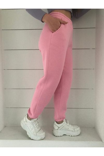 ÖNDER MODA Γυναικεία ροζ χοντρή χειμερινή τσέπη με 3 κλωστές