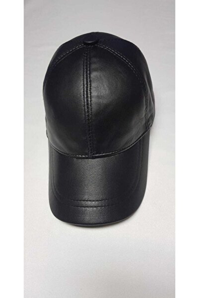 mesa şapka Siyah Renk Beyzbol Deri Şapka
