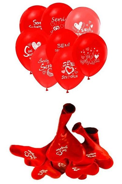 Firsat Ayi Opportunity Bear I Love You Written Heart Balloons of 50