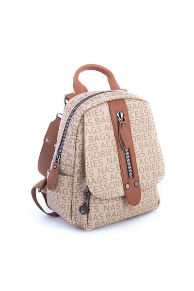 NAS BAG'S Γυναικείο σακίδιο πλάτης και τσάντα ώμου Mink