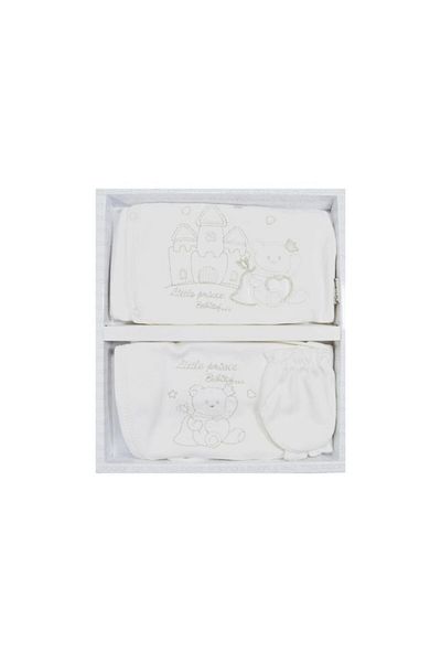 Bebitof Ecru 5-Piece Hospital Exit Set for Baby Girl