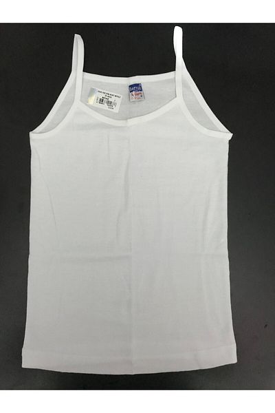 Berrak 2520 Tricou pentru fetiță, cu curele din frânghie cu nervuri mat, pachet de 3