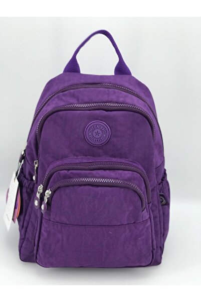 MEGA ÇANTA Μωβ υφασμάτινο σακίδιο πλάτης Clincar