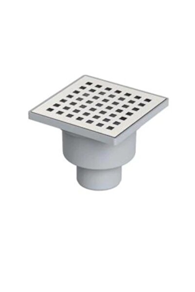 Genel Markalar Line 10x10 Ø50 Alttan Çıkışlı Krom Izgaralı Yer Süzgeci 5 Adet