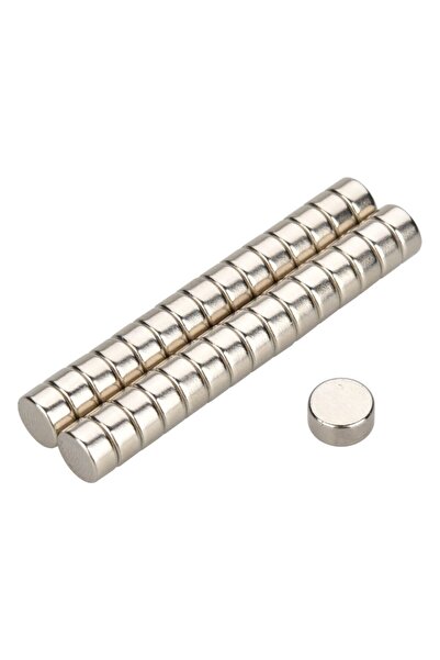 Dünya Magnet 30 Adet Çap 10mm X Kalınlık 5mm Güçlü Yuvarlak Neodyum Mıknatıs