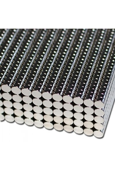 Dünya Magnet 100 Adet Çap 4mm X Kalınlık 2mm Yuvarlak Güçlü Neodyum Mıknatıs