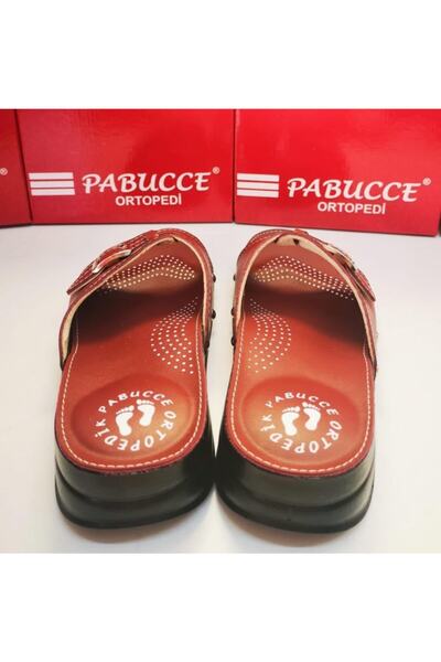 PABUCCE Women's Burgundy Full Orthopedic Comfort Anatomical Slippers Heel Spur