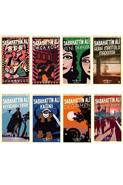 TÜRKİYE İŞ BANKASI KÜLTÜR YAYINLARI İş Kültür Sabahattin Ali Tüm Kitapları Seti Türk Edebiyatı Klasikleri Serisi 8 Kitap