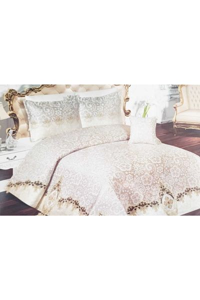 Vinaldi Uckız Home Elite Double Pique Set 7 Pieces Cream