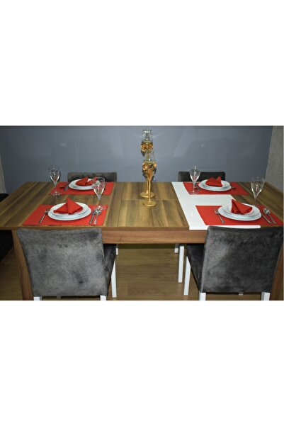 paris in paris Serviciu Amerkan pentru 4 persoane cu șervețele din material textil