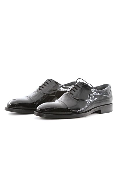 bayscarpa man Erkek Klasik Siyah Rugan Jurdan Ayakkabı Küçük 38 39 Numara Büyük 46 47 Numara