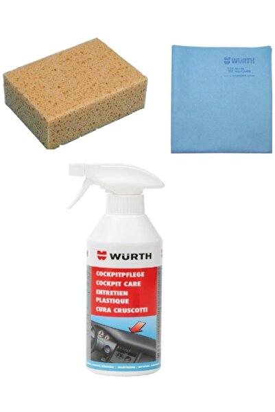 Würth Tvet 3 Lü Set Süngeri, Sentetik Güderi Bez, Kokpit Torpido Koruma Ve Ba...
