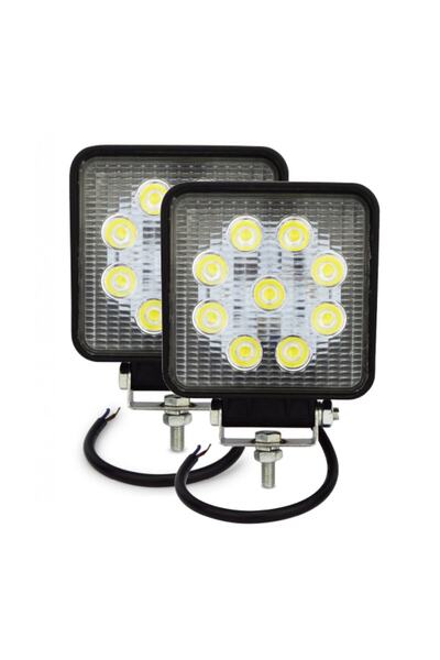 Genel Markalar Off Road Kare Sis Farı Sis Lambası 9 Led Su Geçirmez 12-24v Gü...