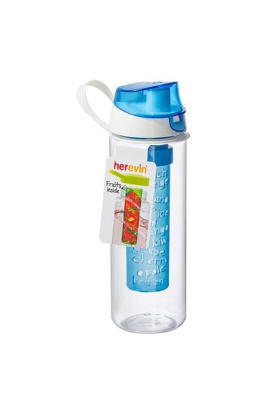 Herevin Detox Flask 750 Ml. Filter Water Bottle (Blue)