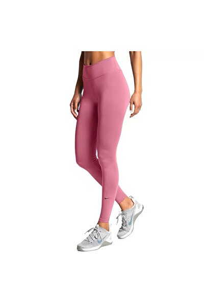 Nike One Dri Fit Training Shine Pink Leggings, Pink Shiny Leggings