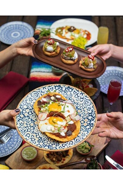 Bonna Porselen 6 Adet Bonna Alhambra 21cm Düz Pasta Sunum Tabağı