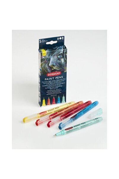 Derwent : Graphik Line Painter : Colored Drawing Pen Set : 5 Colors : No 1