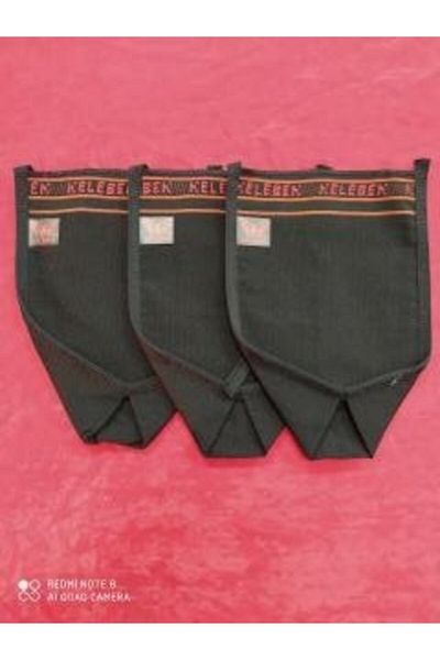 Kelebek Kese Bath Washcloth 3 Pieces with Wire Black