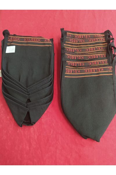 Kelebek Kese Bath Washcloth 12 Pieces with Wire Black