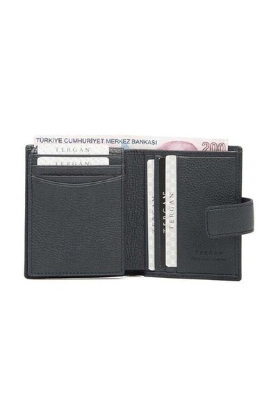 Tergan Genuine Leather Navy Blue Leather Men's Wallet S1CE00001623