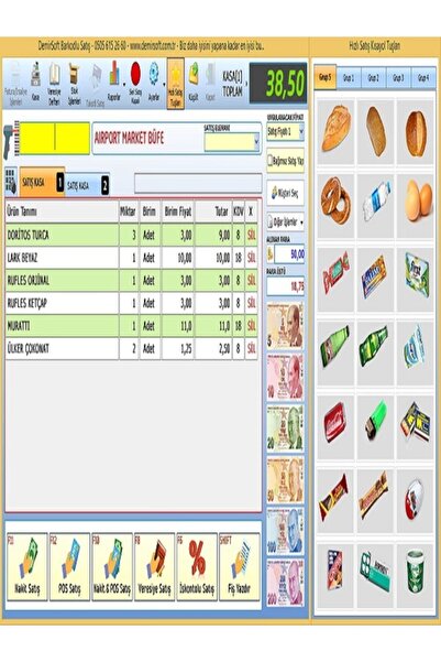 DemirSoft Barkodlu Market Satış Programı (temel Paket) Aynı Gün Kurulum