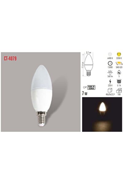 Cata 7 Watt Led Buji Ampul E-14 Ct-4079 Beyaz Işık