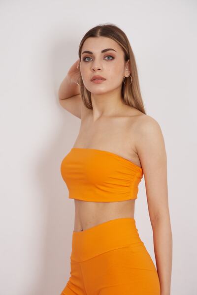 Eazy Co Жіночий помаранчевий базовий топ-бандо