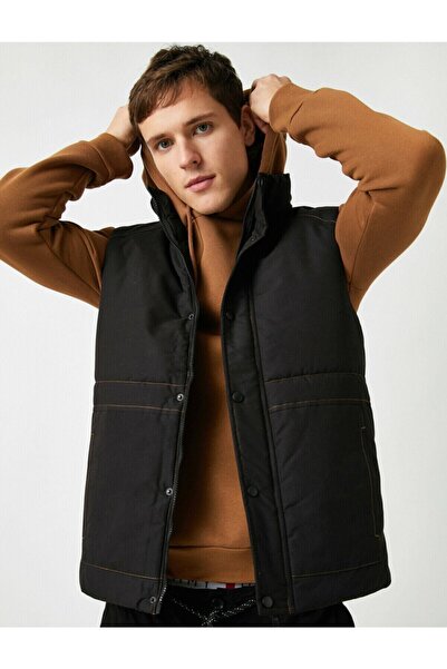 Koton Schwarze Westen-Anorak für Herren