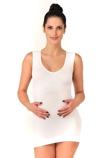 Emay Tricou alb pentru femei, fără cusături, pentru gravidă 5200
