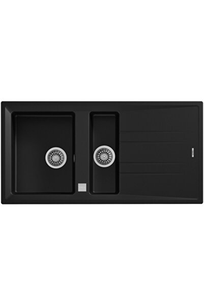 Teka STONE 60 B-TG Metallıc Black 1,5 Göz Granite Evye Siyah