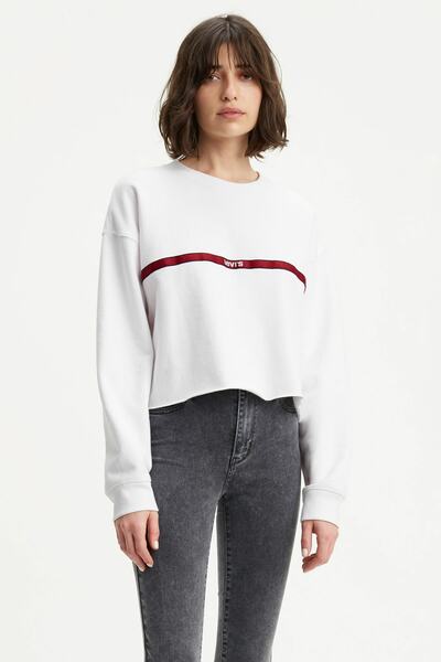 Levi's Дамска тениска Levi's Type White с графичен принт и суров крой 5634000110