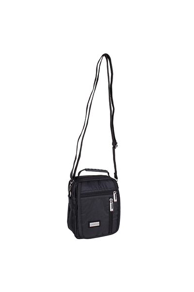SEVENTEEN Men's Black Multi-Eye Strap Handbag 3460