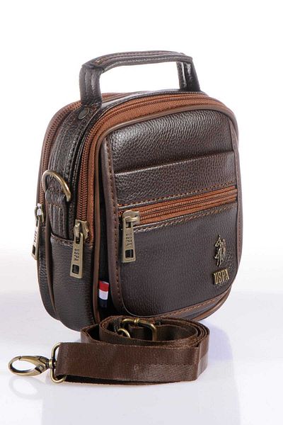 U.S POLO Unisex Brown Handbag Plevr8416