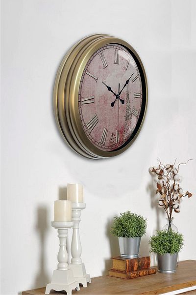 Kasva Concept 40 cm Antique Metal Paris Wall Clock