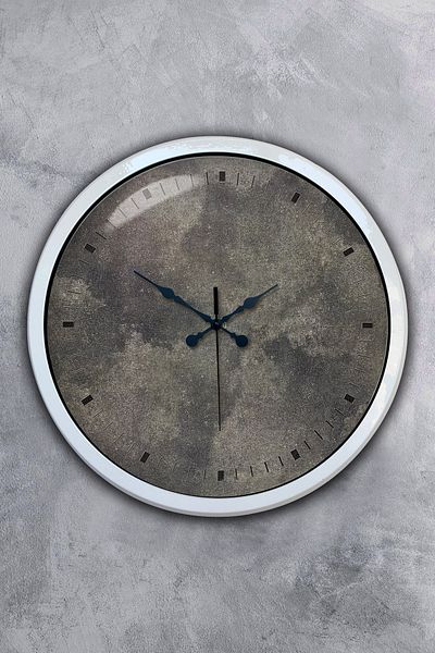 Kasva Concept Gift 40 cm White Metal Classy Wall Clock