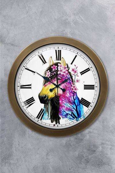 Platin Saat هدية ساعة حائط معدنية عتيقة مقاس 36 سم