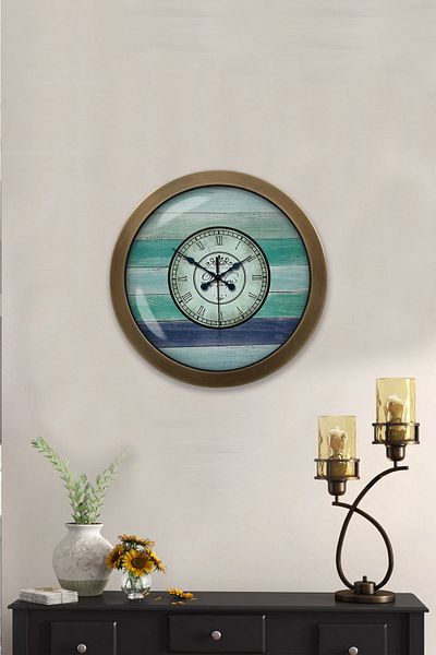 Kasva Concept Gift 36 cm Antique Metal Vintage Wall Clock