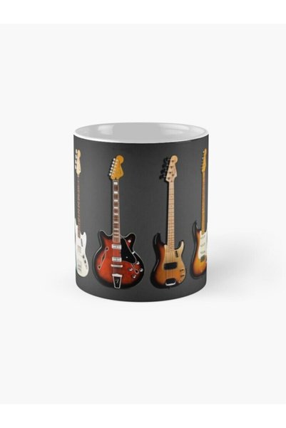 HİDZ Gitar Desenli Kupa Bardak