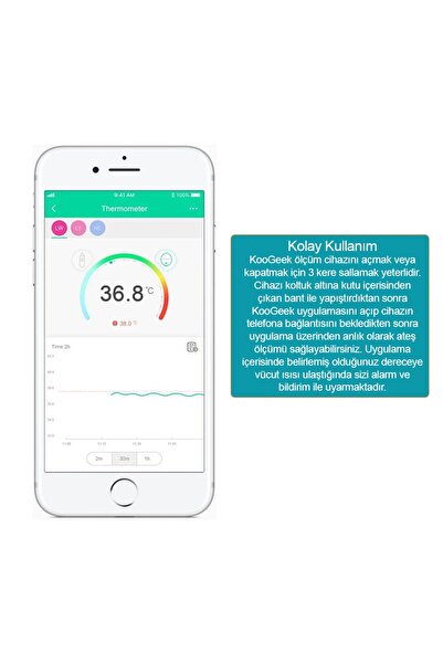Koogeek Bluetooth'lu Ateş Ölçer