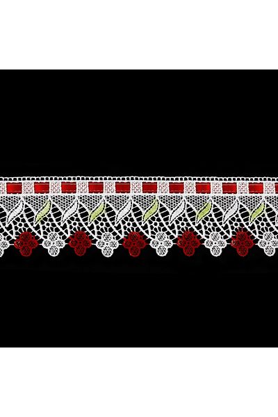 Nazarone Guipure 2115 Batik 9 m Red