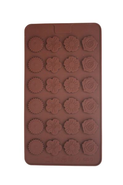 adarya Ince Çiçekler Silikon Çikolata Kalıbı