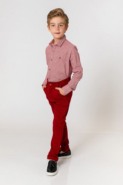 incity Boy's Burgundy Trousers