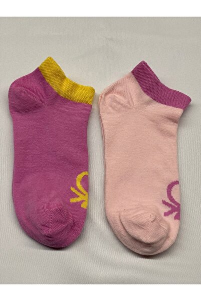 United Colors of Benetton Bnt-w24009 Γυναικείες διπλές κάλτσες Benetton 71279 Ροζ-πούδρα