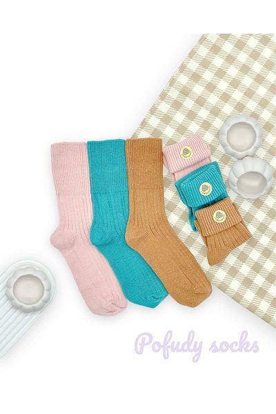 footmania Комплект от 3 чифта дамски чорапи от органичен памук и агнешка вълна
